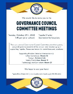 Governance Council Committees Meeting flyer