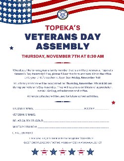 Veterans day assembly flyer