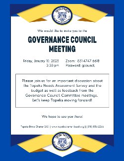 Governance Council Meeting Flyer