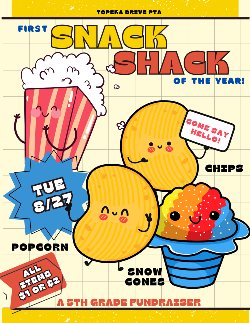 snack shack flyer