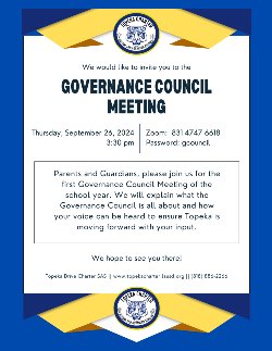 Governance Council Meeting flyer