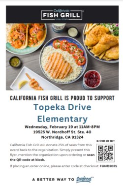 Topeka Drive PTA Dine Out Flyer