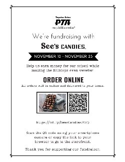 Sees Candies Fundraiser Flyer