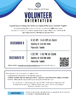 Volunteer Orientation Flyer