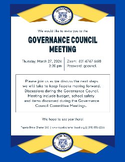 Governance Council Meeting Flyer