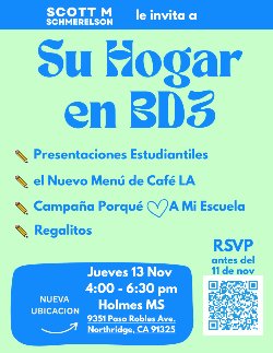 BD3 Open House Flyer Spanish