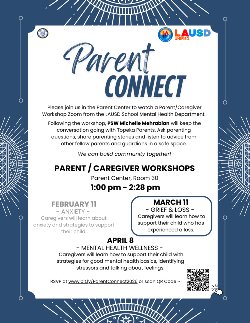 LAUSD Mental Health Workshop March Flyer