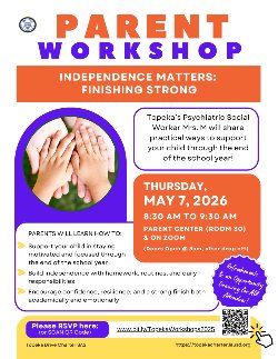 Parent Workshop May 2026 Flyer
