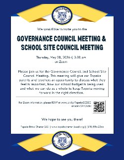 Governance Council School Site Meeting May 2026 Flyer